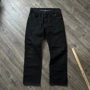 Basic Vintage Wrangler Black Dark Denim Jeans Pants